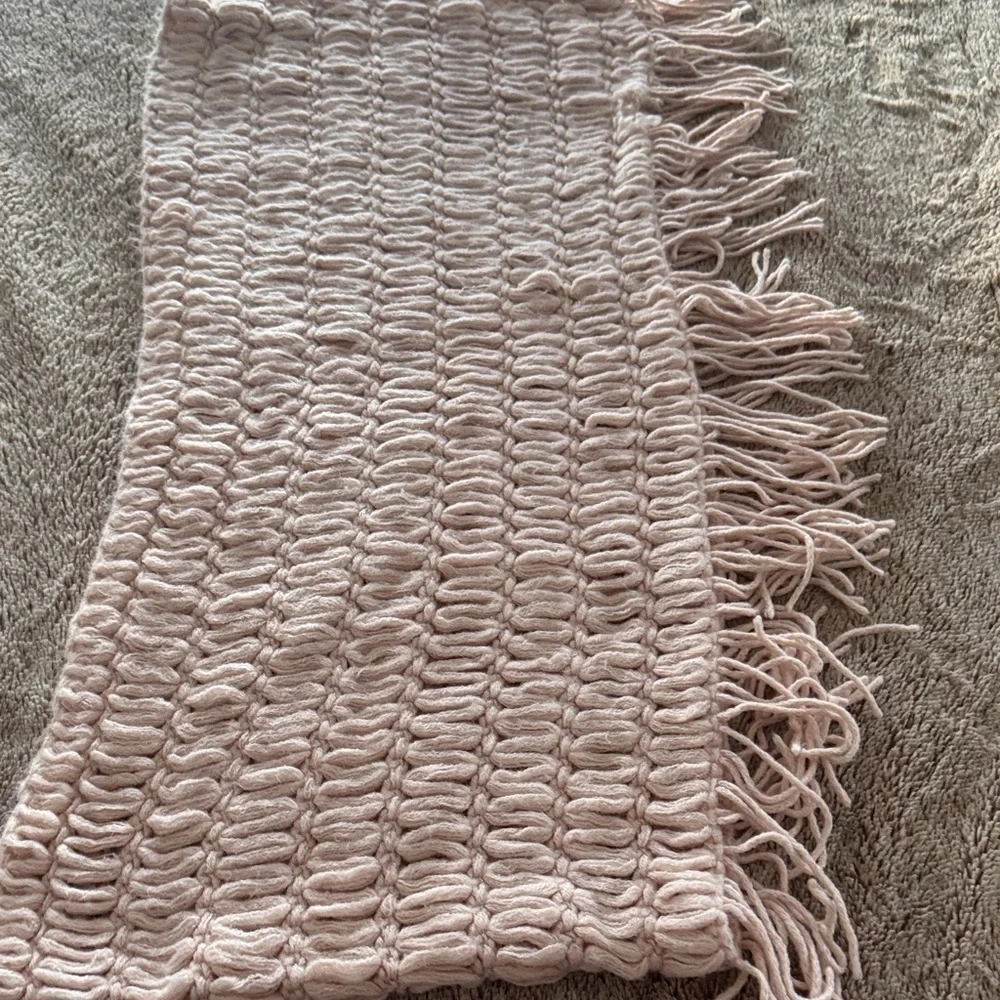 Elegant Pink Knit Scarf